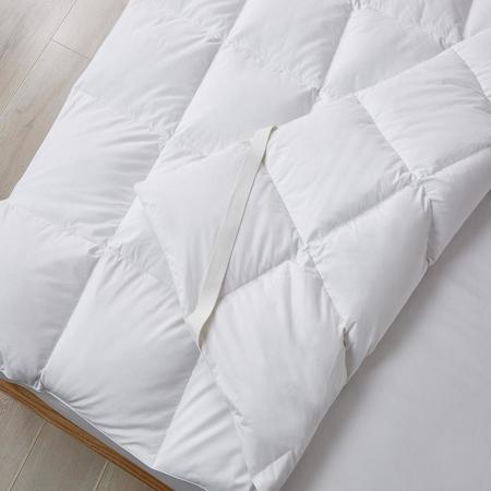 Serta White Goose Feather and Down Fiber Featherbed, Twin SE706306